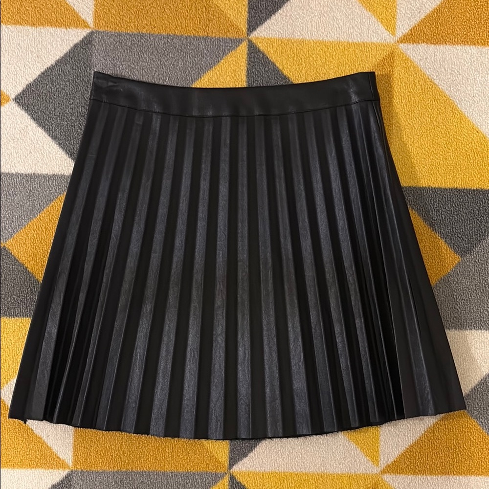 Elegant Black Pleated Skirt